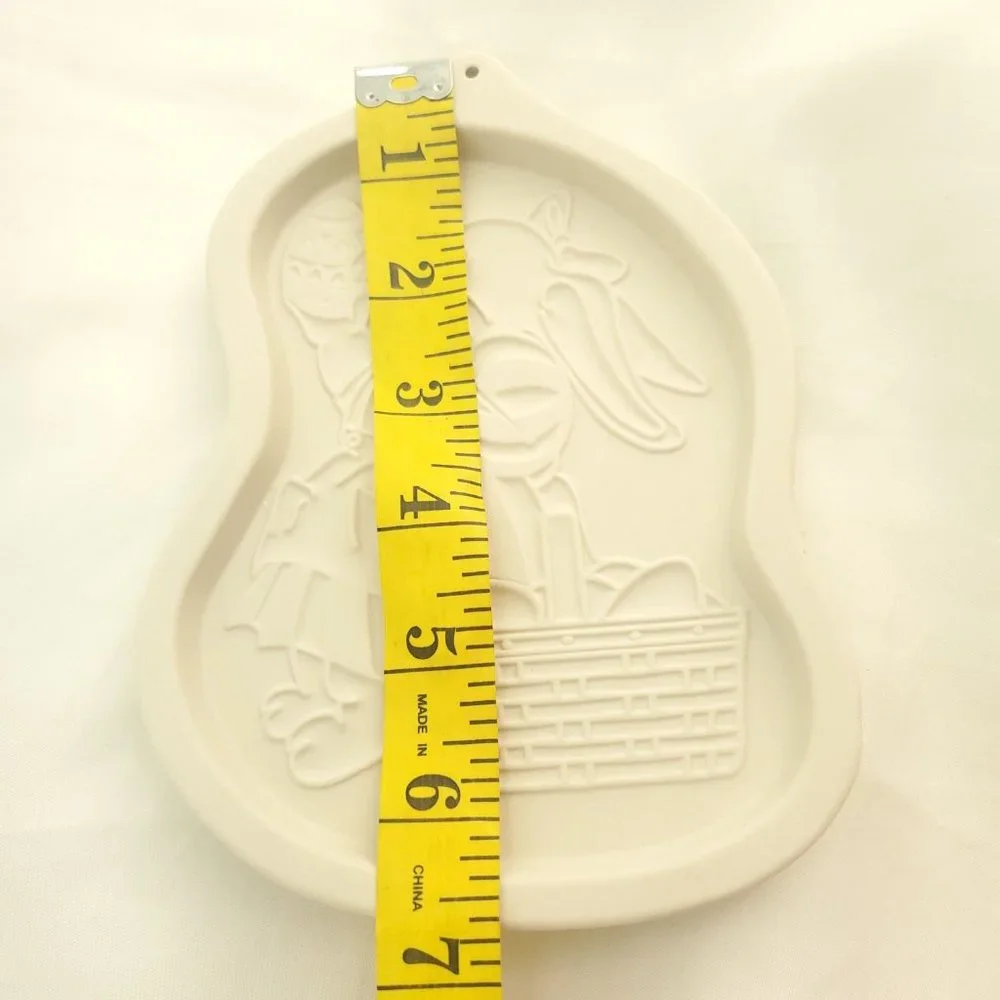 Longaberger Cream Ceramic Pottery Rosemary Bunny 1996 Easter Chocolate/ Cookie